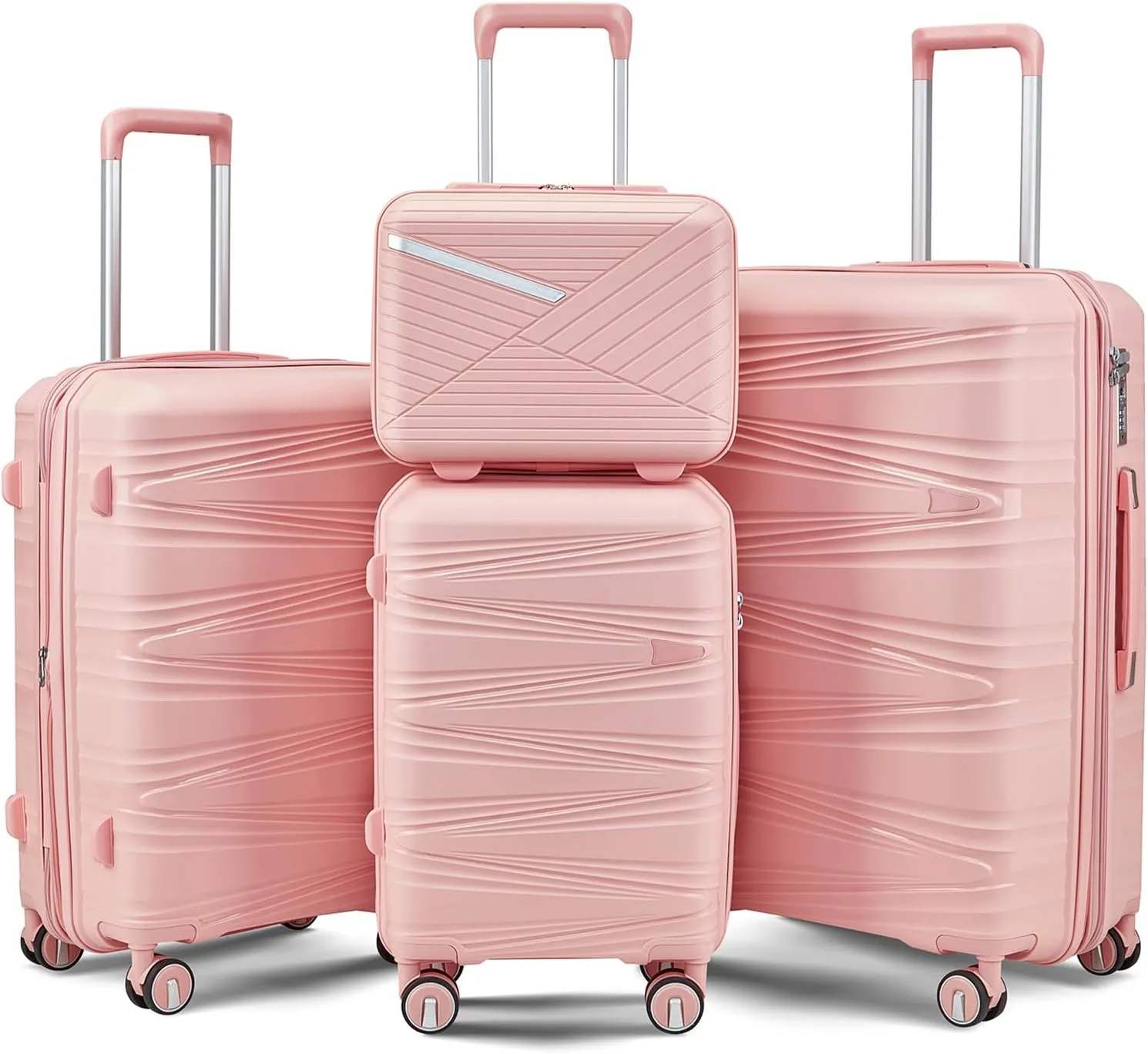 EastVita Luggage Sets, 20 In Carry On Suitcase With Spinner Wheels, 3 Digit Tsa Lock, Hard Shell Luggage Sets With Duffle Bag for Men Women
