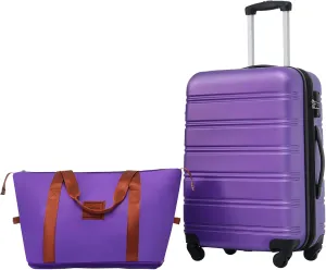 EastVita Luggage Sets, 20 In Carry On Suitcase With Spinner Wheels, 3 Digit Tsa Lock, Hard Shell Luggage Sets With Duffle Bag for Men Women