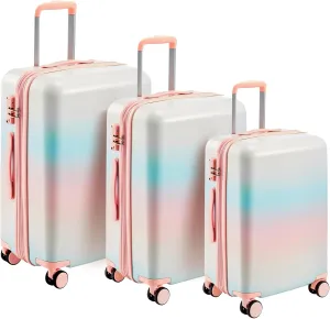 EastVita Luggage Sets, 20 In Carry On Suitcase With Spinner Wheels, 3 Digit Tsa Lock, Hard Shell Luggage Sets With Duffle Bag for Men Women