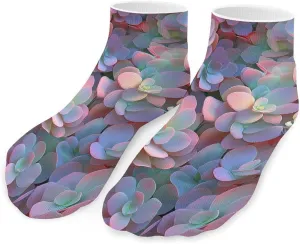 Fantasy Succulent Plants Unisex Low Cut Socks No Show Athletic Running Ankle Sock