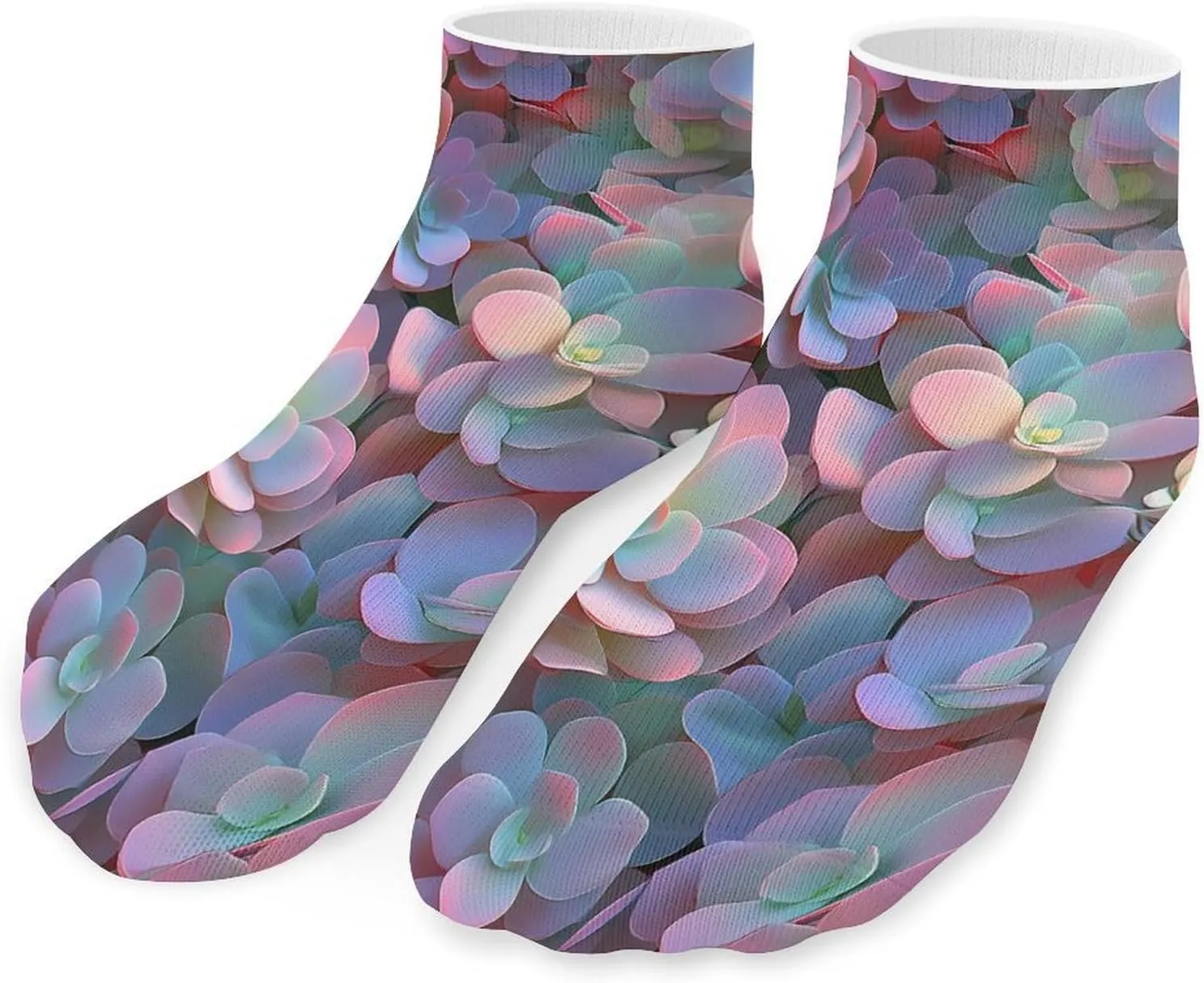 Fantasy Succulent Plants Unisex Low Cut Socks No Show Athletic Running Ankle Sock
