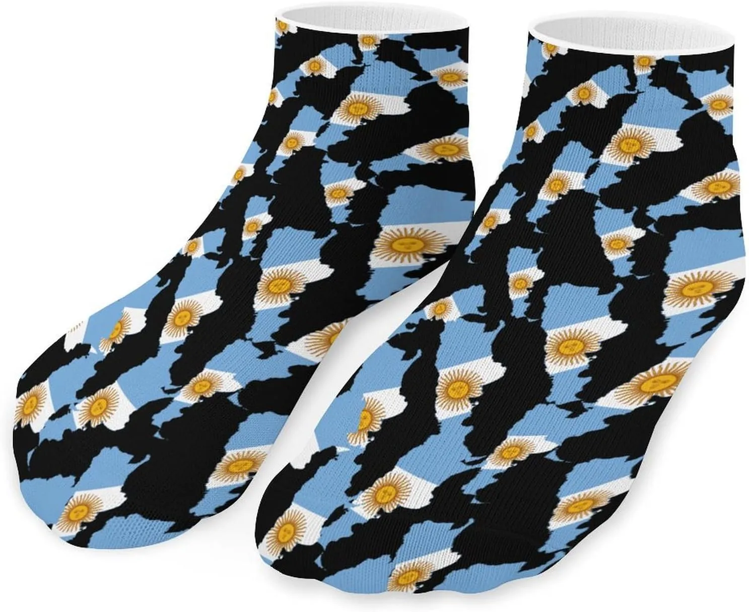 Flag Map of Argentina Unisex Ankle Socks Low Cut Funny Print Athletic No Show Stocking