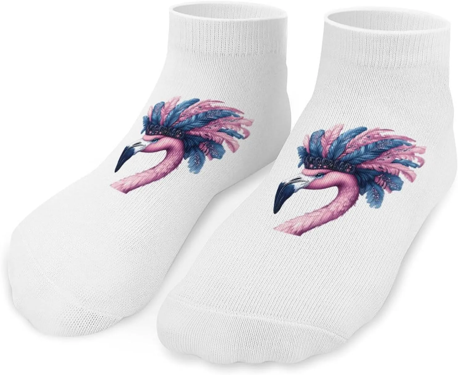 Flamingo Fashion Unisex Ankle Socks Low Cut Funny Print Athletic No Show Stocking