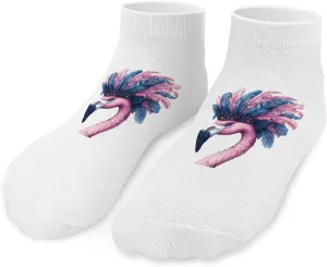 Flamingo Fashion Unisex Ankle Socks Low Cut Funny Print Athletic No Show Stocking