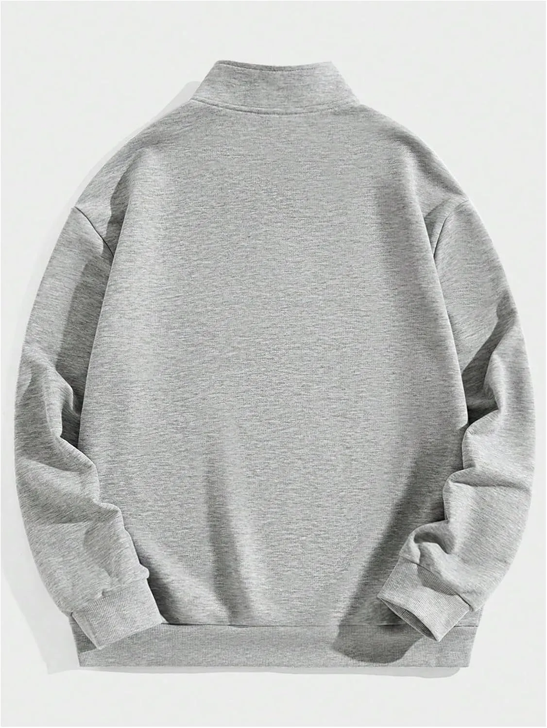 Floerns Men's USA Flag Graphic Mock Neck Sweatshirt Quarter Zip Long Sleeve Pullover Top