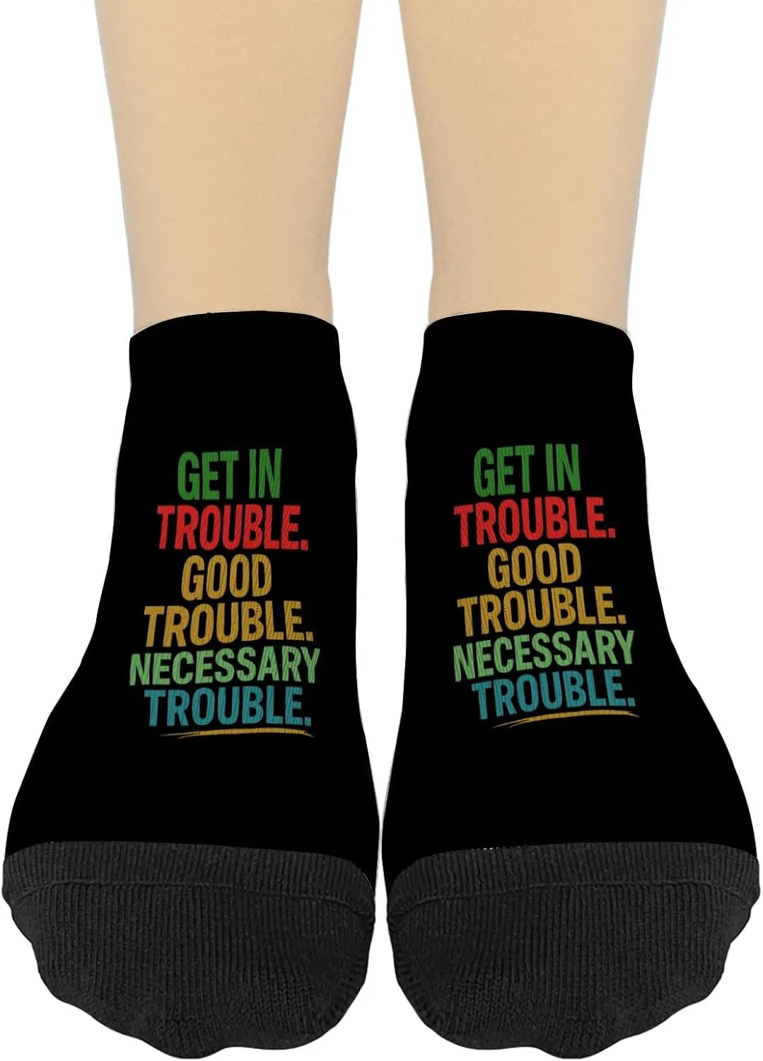 Get In Good Necessary Trouble Activists Empowerments Womens Athletic Socks Funny Sock