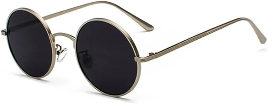 Gold Round Metal Frame Sunglasses Men Retro Style Women Red Lens Sun Glasses