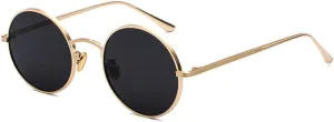 Gold Round Metal Frame Sunglasses Men Retro Style Women Red Lens Sun Glasses