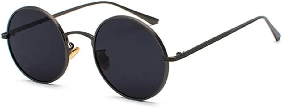 Gold Round Metal Frame Sunglasses Men Retro Style Women Red Lens Sun Glasses