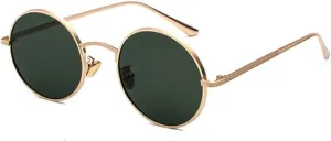 Gold Round Metal Frame Sunglasses Men Retro Style Women Red Lens Sun Glasses