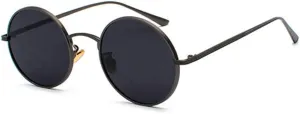 Gold Round Metal Frame Sunglasses Men Retro Style Women Red Lens Sun Glasses