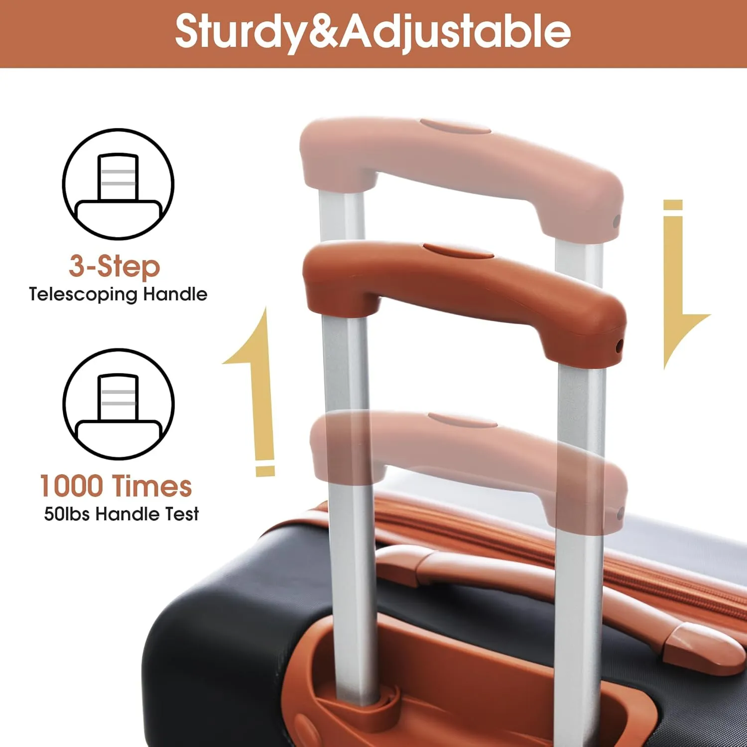 Hardshell Luggage Sets 2Pcs,Bag Spinner Suitcase with TSA Lock Lightweight 20"   24", Suitcase Suitable for Travel. (black)