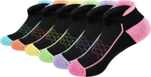 Hepsibah Ankle Socks Women Athletic Socks Cotton Thick Cushioned Low Cut Running Socks 6 Pack