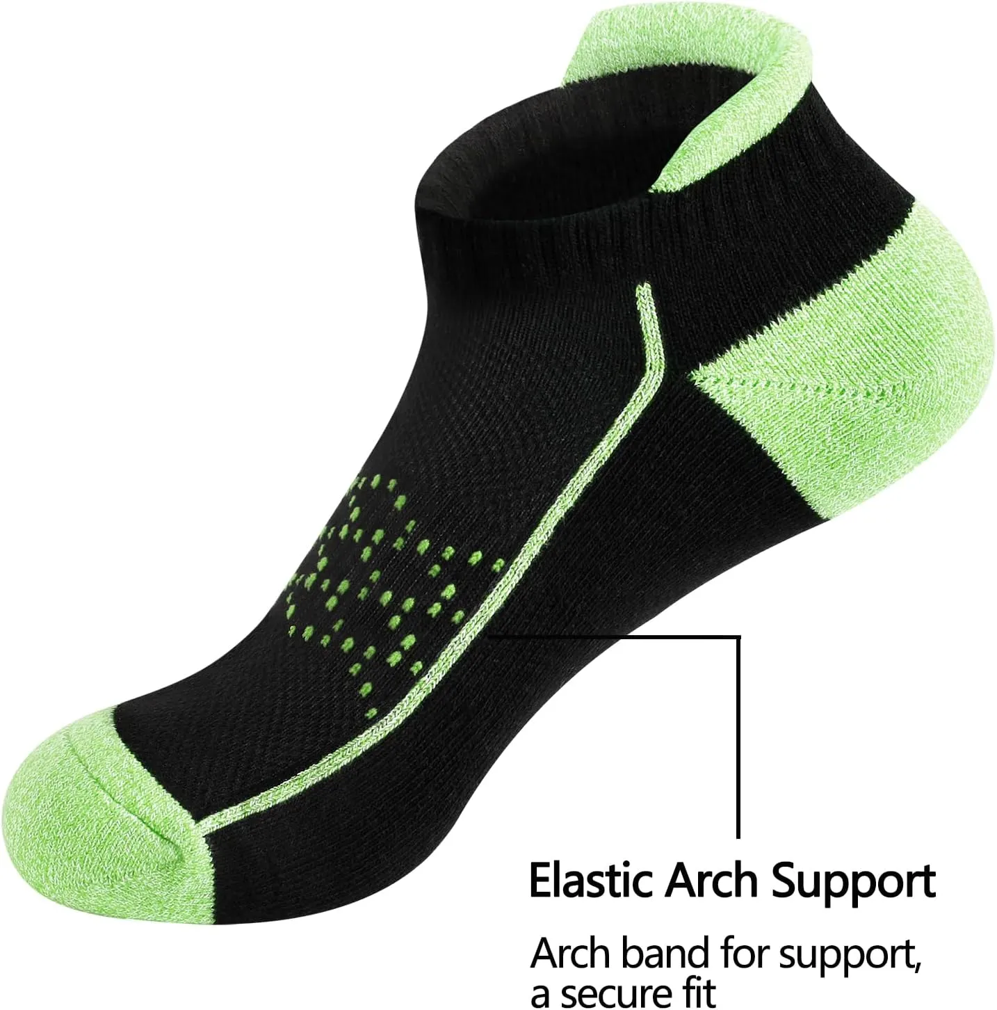 Hepsibah Ankle Socks Women Athletic Socks Cotton Thick Cushioned Low Cut Running Socks 6 Pack