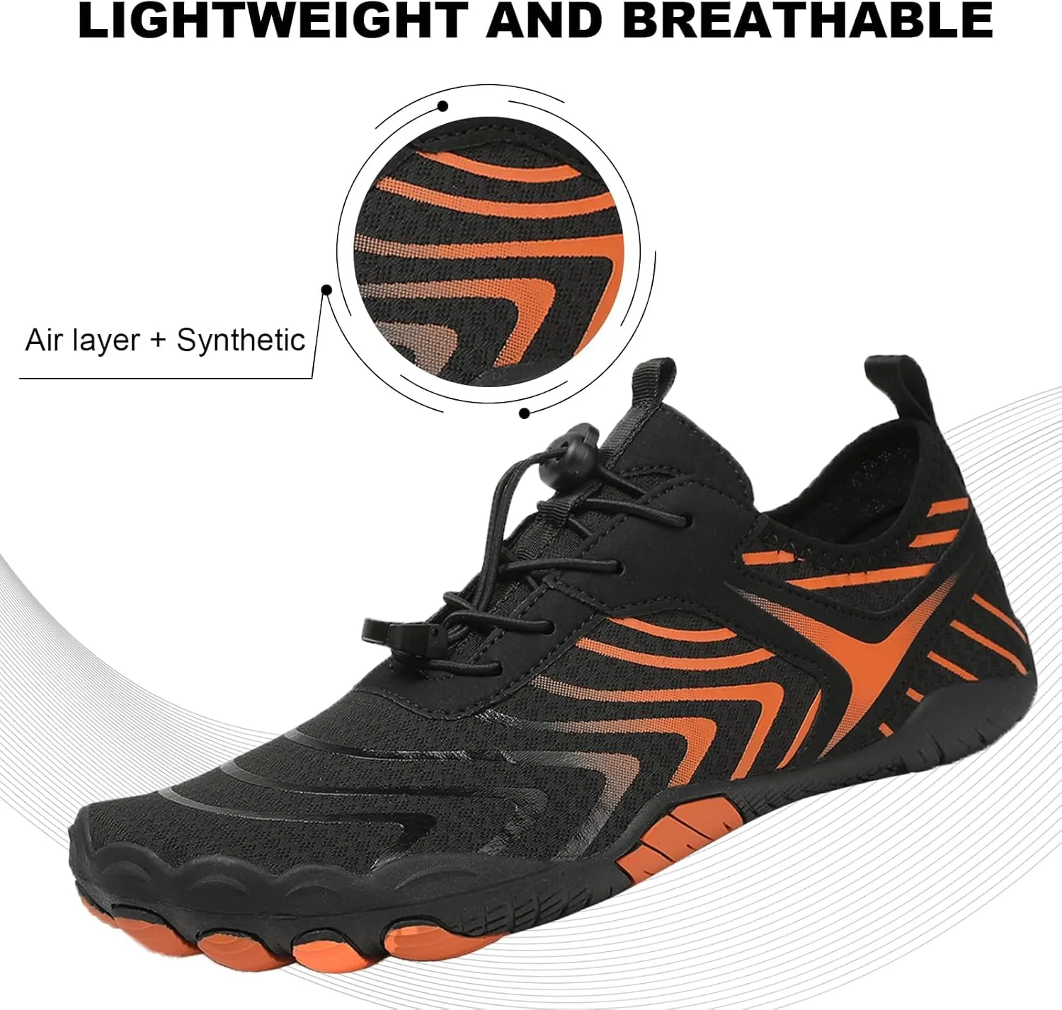 Hike Barefoot Shoes for Women Men, Non Slip Healthy Grounded Footwear, Breathable Trail Running Shoes, Minimalist Wide Toe Box Zero Drop Cross Trainer Sneakers, Unisex Outdoor Footwear