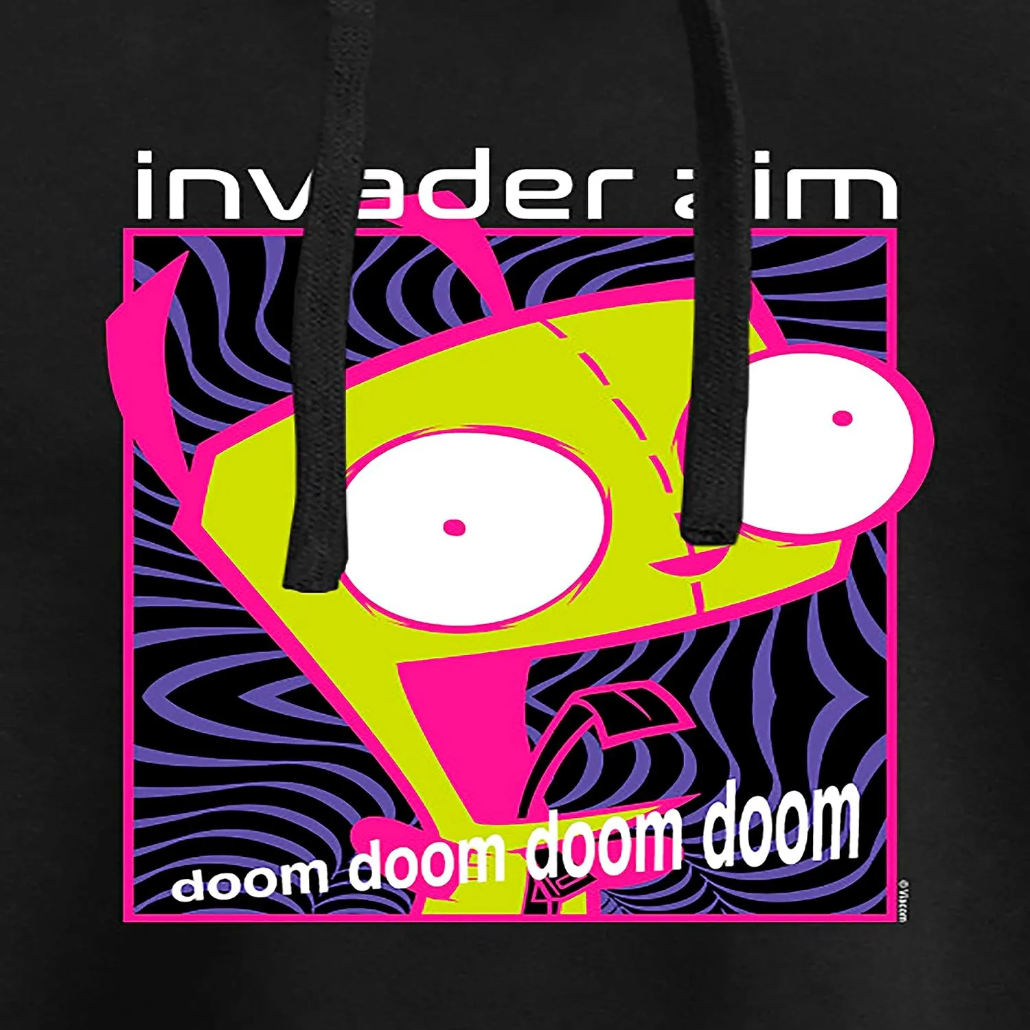 HYBRID APPAREL - Invader ZIM - Retro Style GIR - Doom Doom Doom - Women's Cropped Pullover Hoodie