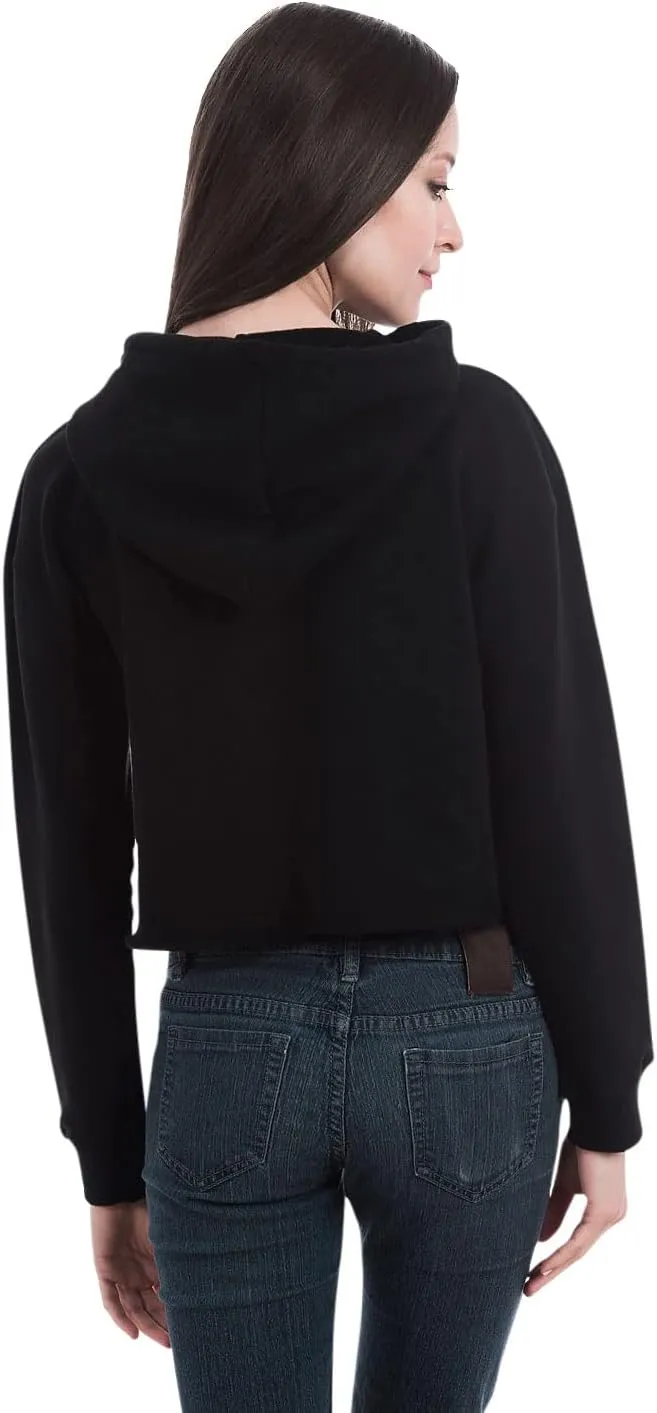 HYBRID APPAREL - Invader ZIM - Retro Style GIR - Doom Doom Doom - Women's Cropped Pullover Hoodie