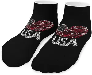 I Love USA Unisex Ankle Socks Low Cut Funny Print Athletic No Show Stocking