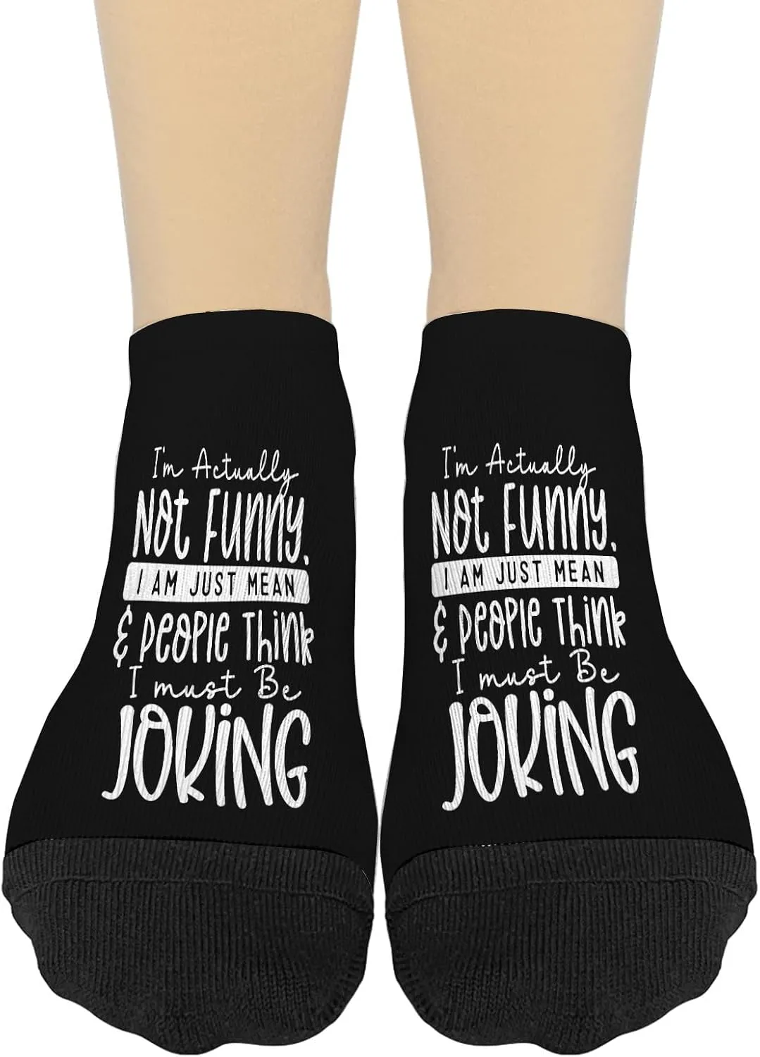 I M Actually Not Funny, I Am Just Mean Ankle Socks Short Womens Socks No Show Athletic Socks CuteSock