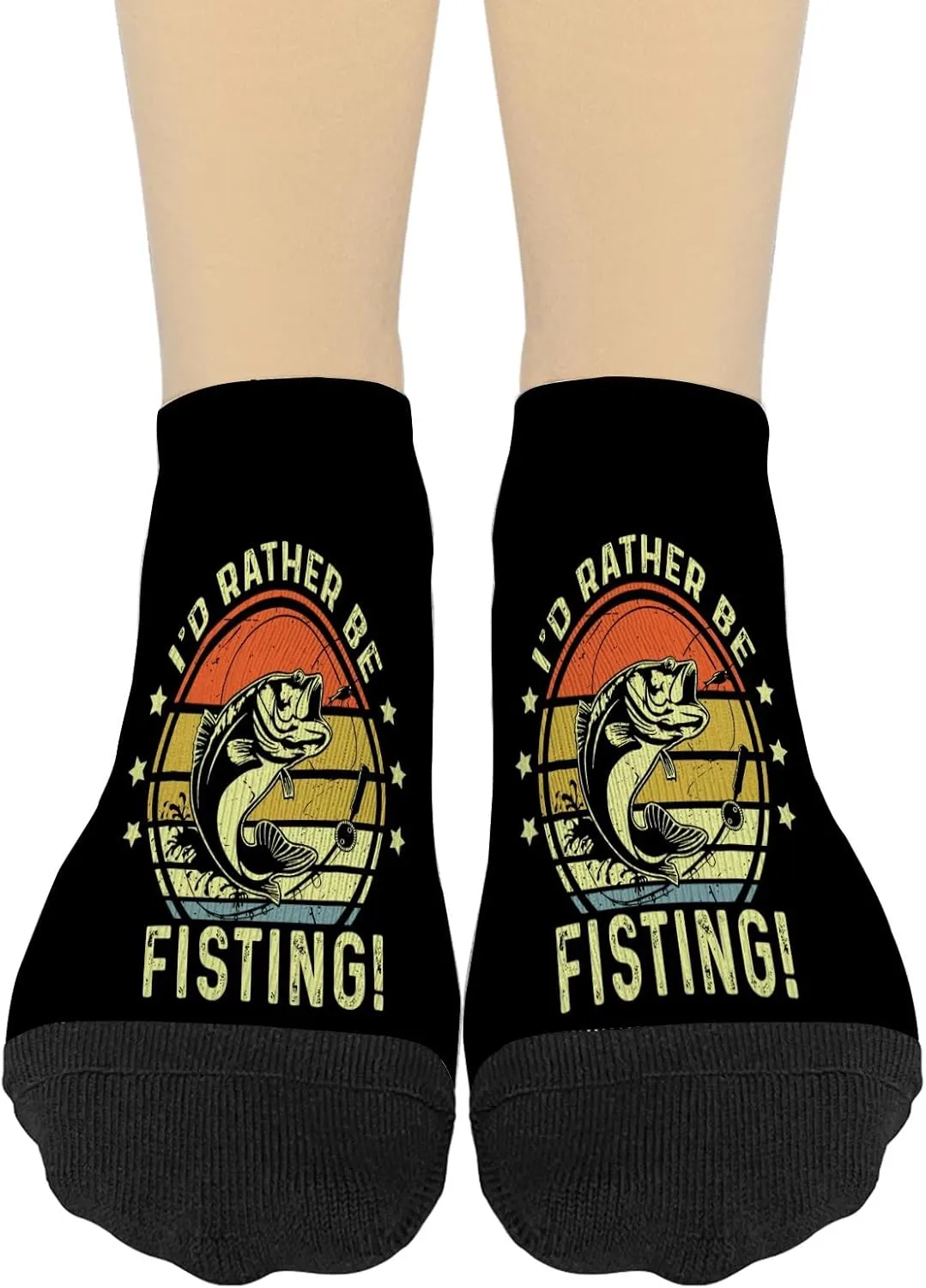 I'd rather be fisting Athletic Socks Women Crew Mens Socks