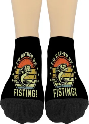 I'd rather be fisting Athletic Socks Women Crew Mens Socks