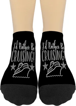 I'd Rather Be On A Cruise No Show Socks Womens Athletic for Mens Sock
