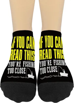 if You Can Reads This You're Fishing Too Closes No Show Socks Womens Cotton for Men's Socks