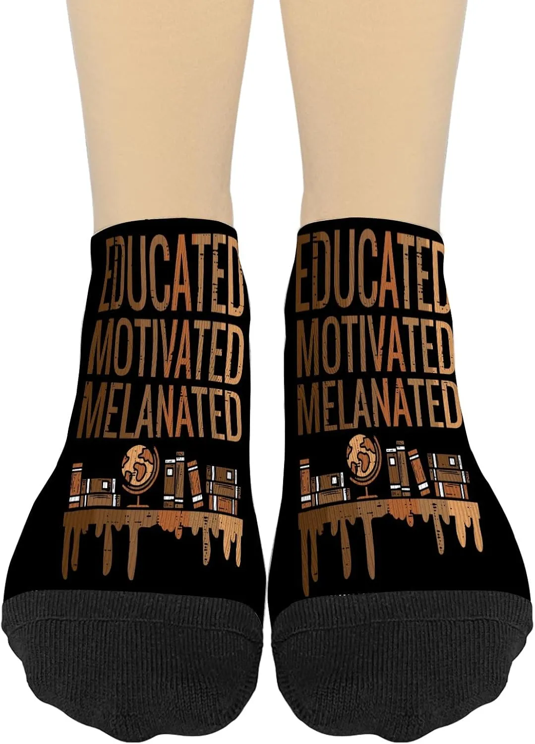 I'm Black Historys Month African Americanes Educated Girl Athletic Socks Athletic Socks Women No Show Sock FunnySock