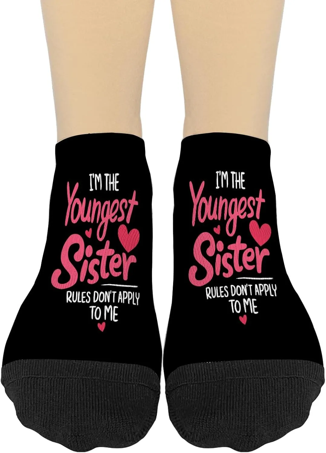 I'm The Youngests Sister Rules Don't Applys To Me Womens Athletic Socks Low Cut Womens Sock No Show Ankle Socks FunnySock