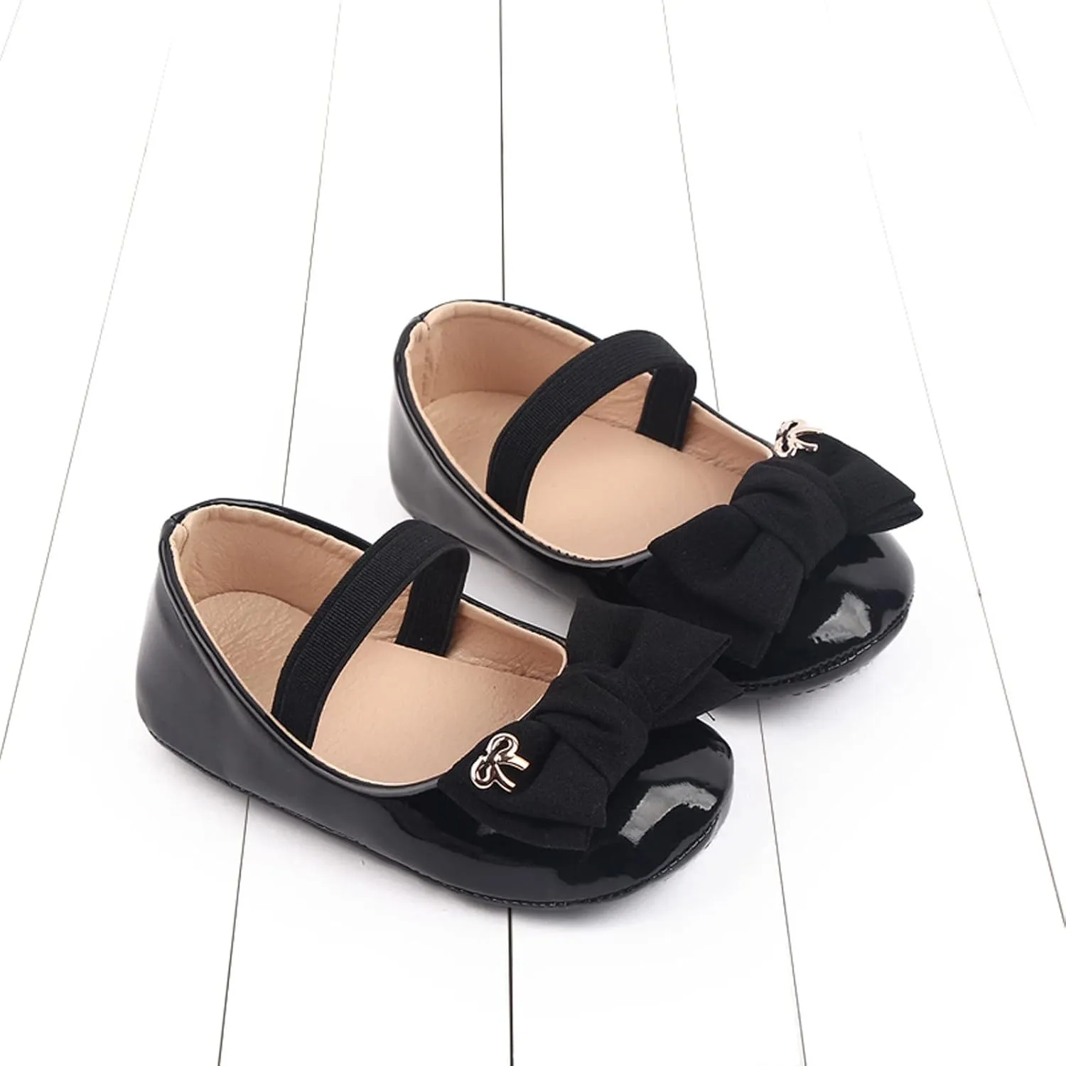 Infant Baby Girl Mary Jane Dress Shoes Ballet Flats for Girl Wedding Party School Shoes Bowknot Girls Dress up Shoes