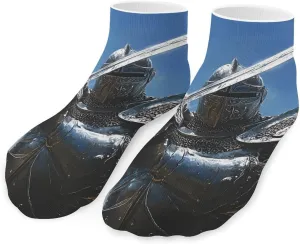 Knights Holding His Sword Unisex Ankle Socks Low Cut Funny Print Athletic No Show Stocking