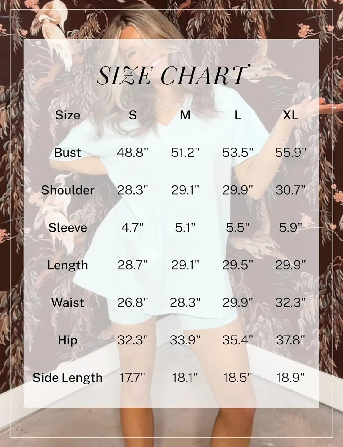Lianlive 2 Piece Outfits Women's Oversized T-Shirts Biker Short Sets Hot Shot Reversible Set
