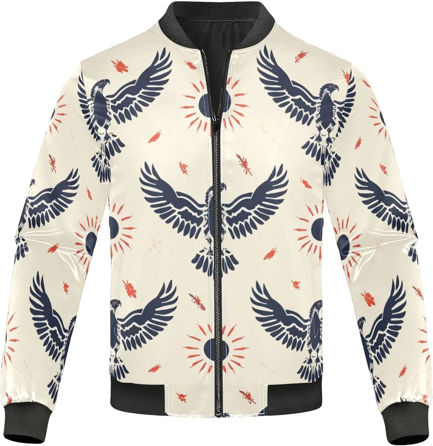 linqin Western Boho in Retro Style Rain Jacket Men Waterproof Lightweight Waterproof Windbreaker for Men