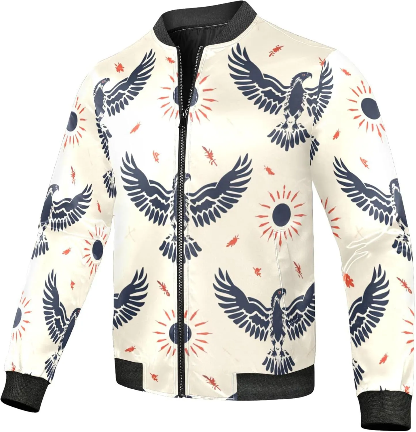 linqin Western Boho in Retro Style Rain Jacket Men Waterproof Lightweight Waterproof Windbreaker for Men