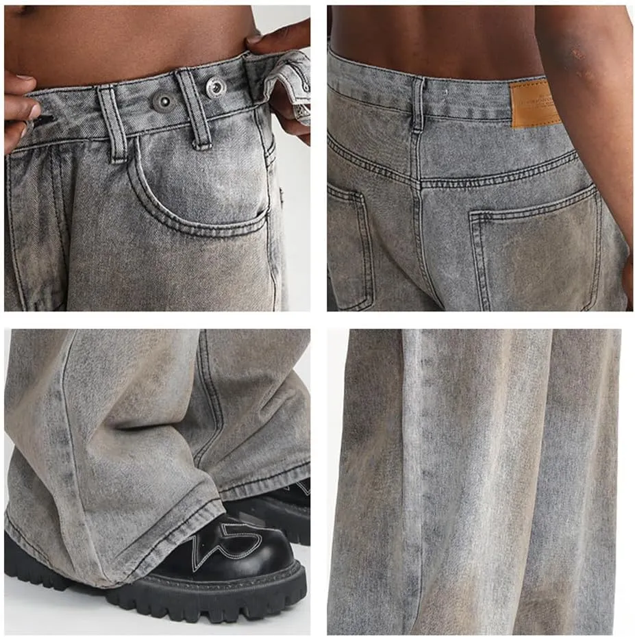 Men Casual Stretch Relaxed Fit Jeans Comfortable Straight Fit Slim Fit Washed Jeans