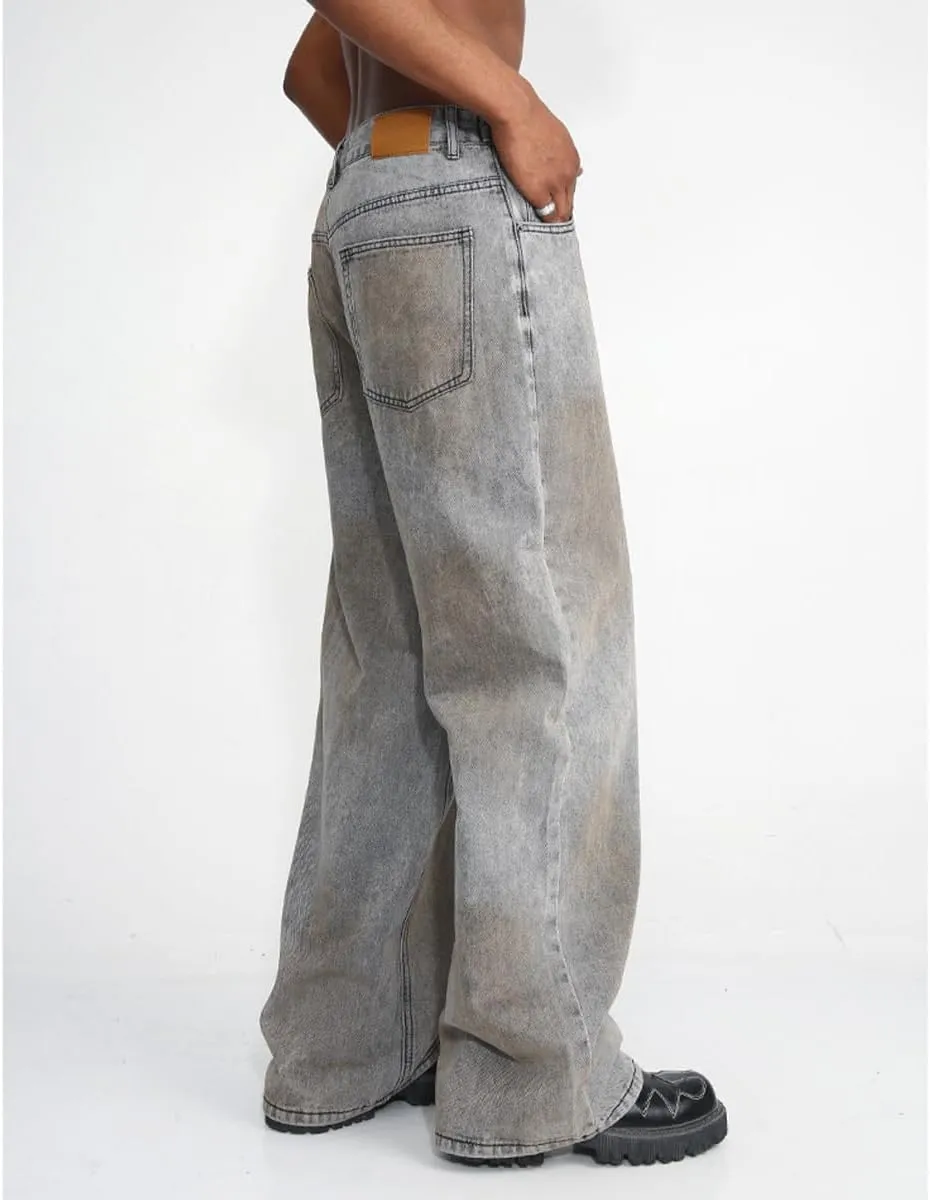 Men Casual Stretch Relaxed Fit Jeans Comfortable Straight Fit Slim Fit Washed Jeans