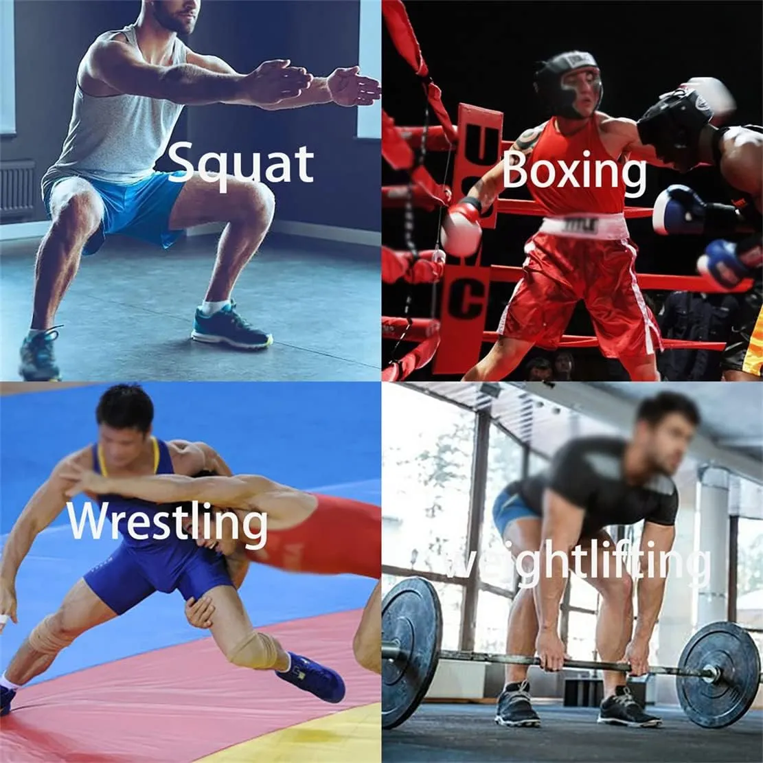 Mens Boxing Shoes Non Slip Wrestling Trainers Breathable Bodybuilding Gym Shoes High-Top Kickboxing Sport Fitness Sneakers