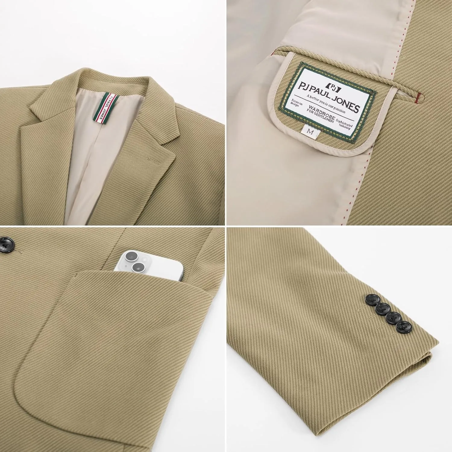 Mens Casual Sport Coats Two Button Suit Jacket with Pockets Lightweight Sport Coat Blazer