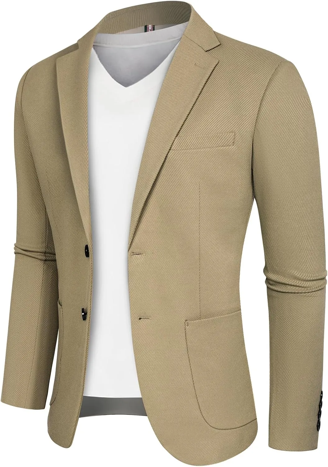 Mens Casual Sport Coats Two Button Suit Jacket with Pockets Lightweight Sport Coat Blazer