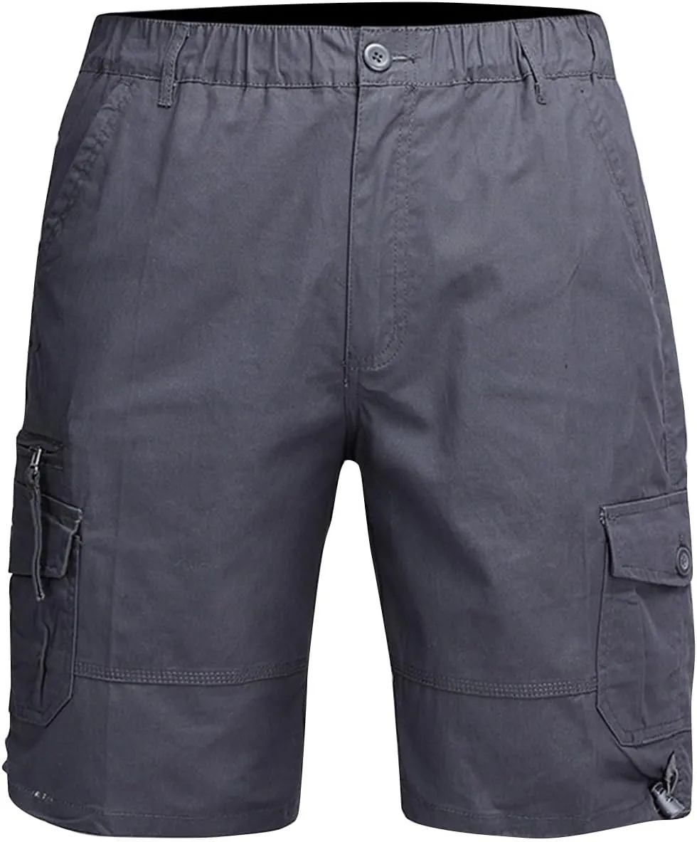 Men's Fishing Cargo Shorts Loose Fit Retro Style Joggers for Summer Outdoor