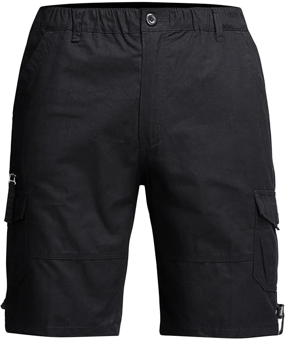 Men's Fishing Cargo Shorts Loose Fit Retro Style Joggers for Summer Outdoor