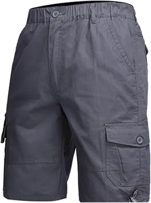 Men's Fishing Cargo Shorts Loose Fit Retro Style Joggers for Summer Outdoor