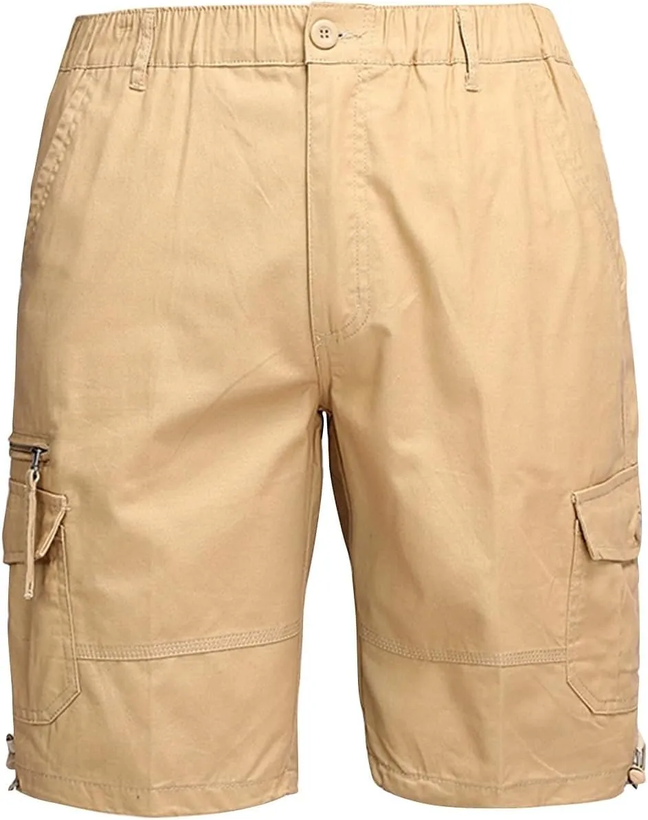 Men's Fishing Cargo Shorts Loose Fit Retro Style Joggers for Summer Outdoor