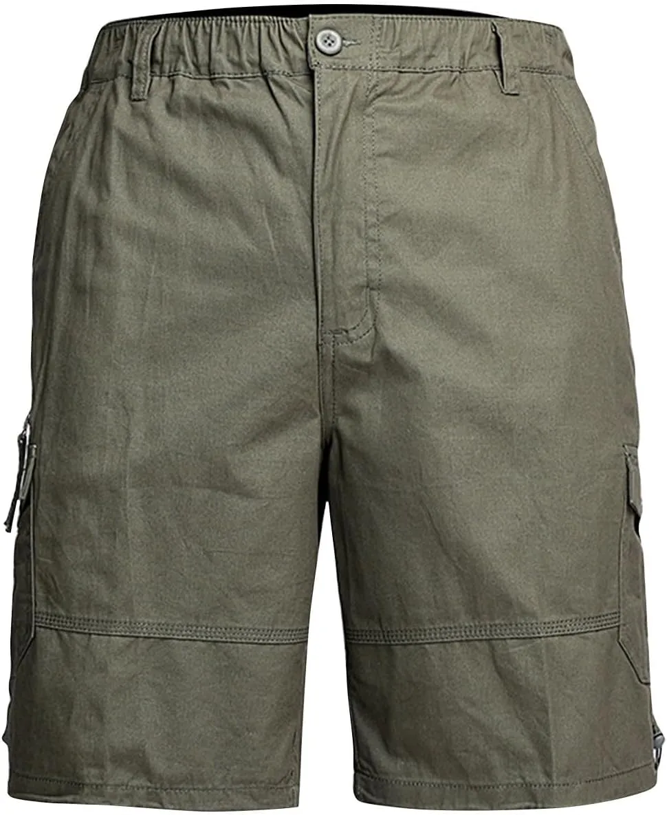 Men's Fishing Cargo Shorts Loose Fit Retro Style Joggers for Summer Outdoor