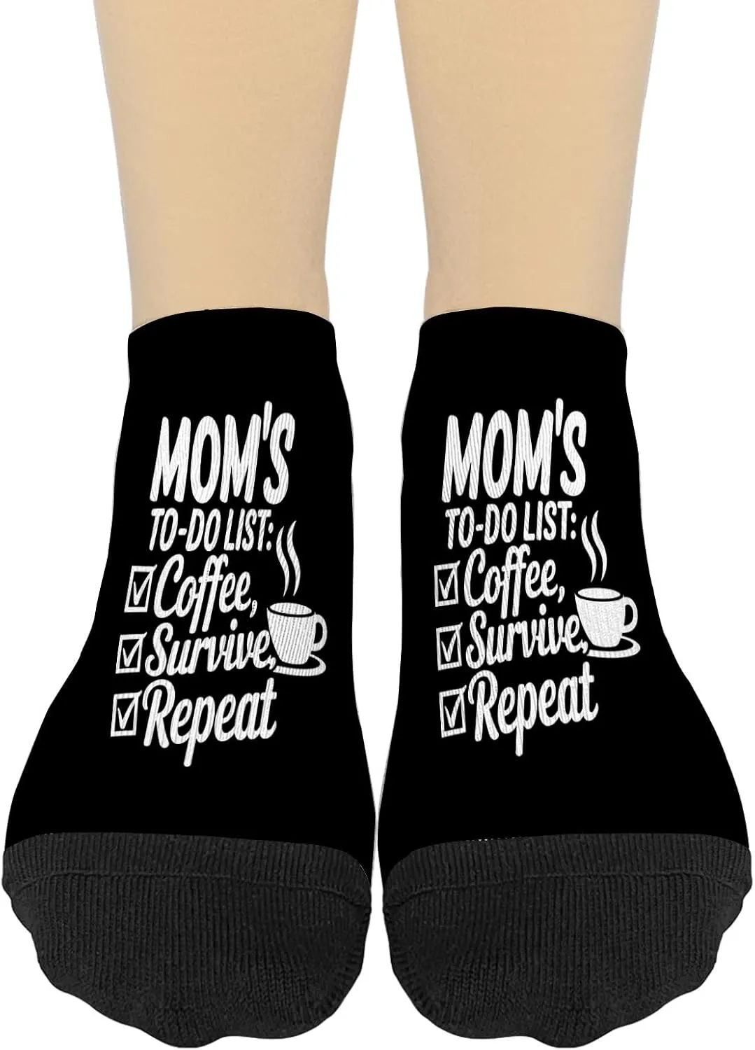 Mom'ss To Do Lists Coffee, Survive, Repeat, Tireds Mom Athletic Socks Women Hidden ForWomen Sock No Show Socks HumorSocks