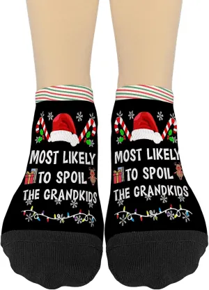 Most Likelys To Spoil The Grandkids Ankle Socks Women Invisible Sock For Womens No Show Athletic Sock HumorSock