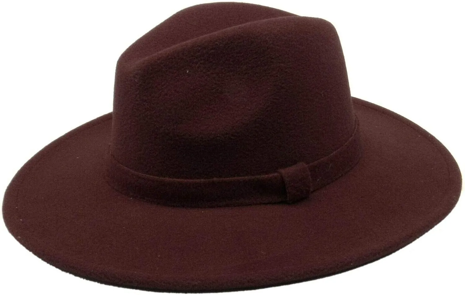 Mrlahat Women and Men Flat Wide Brim Warm Felt Fedora Hat Retro Style Panama Hat
