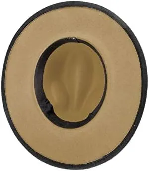 Mrlahat Women and Men Flat Wide Brim Warm Felt Fedora Hat Retro Style Panama Hat