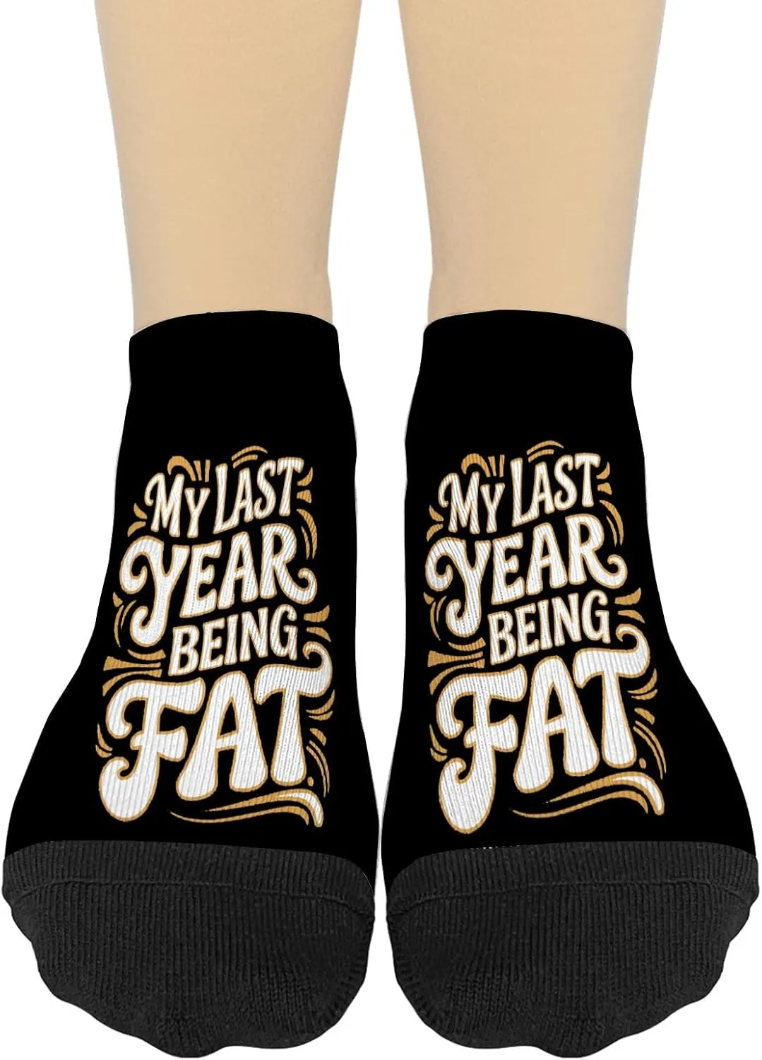 My Lasts Year Being Fat Funny Workouts Fitnes Motivations No Show Socks Womens No Show for Men Sock