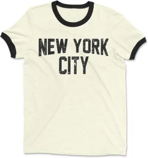 New York City Ringer Tee T-Shirt Retro Style Men's Shirt